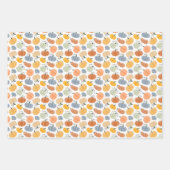 Kleurrijke pompoen pompoen patroon inpakpapier vel (Voorkant)