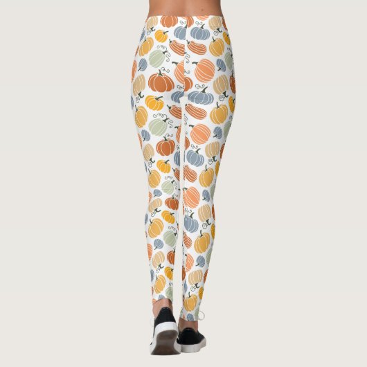 Kleurrijke pompoen pompoen patroon leggings (Achterkant)