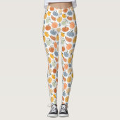 Kleurrijke pompoen pompoen patroon leggings (Voorkant)