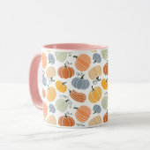 Kleurrijke pompoen pompoen patroon mok (Voorkant links)