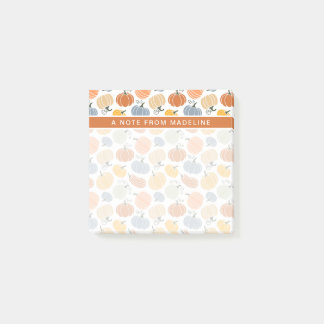 Kleurrijke pompoen pompoen patroon post-it® notes