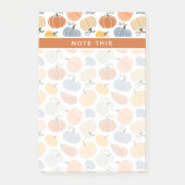 Kleurrijke pompoen pompoen patroon post-it® notes (Voorkant)
