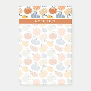 Kleurrijke pompoen pompoen patroon post-it® notes