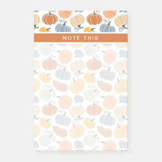 Kleurrijke pompoen pompoen patroon post-it® notes
