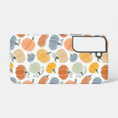 Kleurrijke pompoen pompoen patroon samsung galaxy hoesje (Achterkant horizontaal)