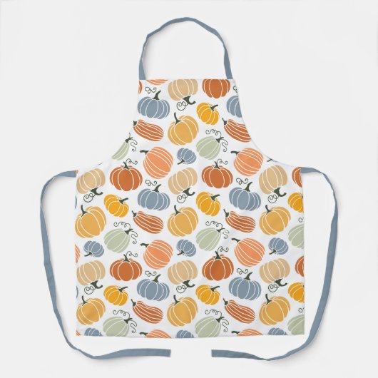 Kleurrijke pompoen pompoen patroon schort (Voorkant)