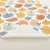 Kleurrijke pompoen pompoen patroon sherpa deken (3/4)