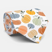 Kleurrijke pompoen pompoen patroon stropdas (Opgerold)