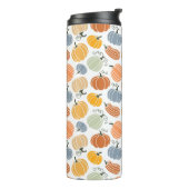 Kleurrijke pompoen pompoen patroon thermosbeker (Gedraaid links)