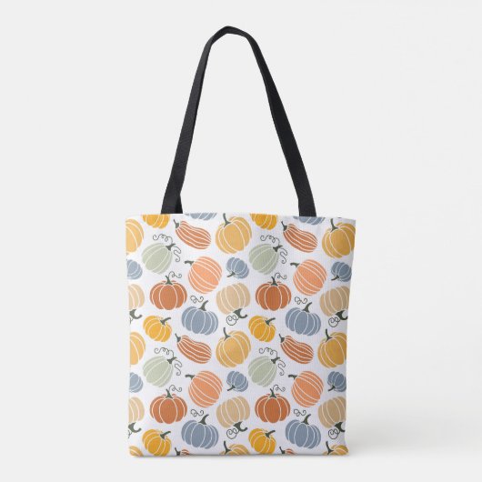 Kleurrijke pompoen pompoen patroon tote bag (Achterkant)