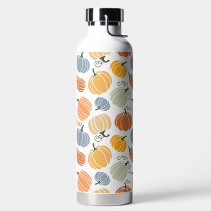 Kleurrijke pompoen pompoen patroon waterfles