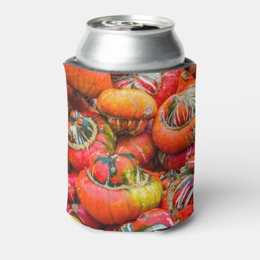 Kleurrijke pompoenen blikjeskoeler (Blikje Achterkant)