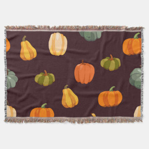 Kleurrijke pompoenen: Dark Autumn Elegance. Deken