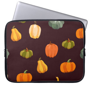 Kleurrijke pompoenen: Dark Autumn Elegance. Laptop Sleeve