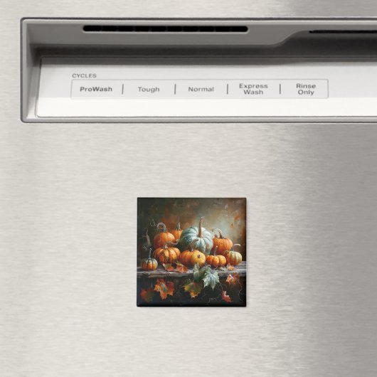 Kleurrijke pompoenen en bladeren  magneet (Insitu (Vaatwasser))