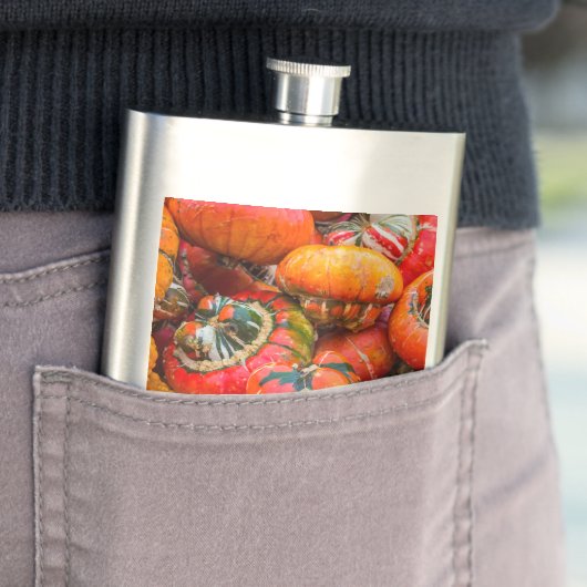 Kleurrijke pompoenen flacon (Voorbeeld)