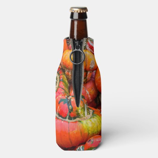 Kleurrijke pompoenen flesjeskoeler (Fles Achterkant)