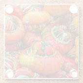 Kleurrijke pompoenen glazen onderzetter (Achterkant)