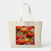 Kleurrijke pompoenen grote canvas tas (Achterkant)