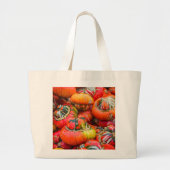 Kleurrijke pompoenen grote canvas tas (Voorkant)