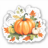 Kleurrijke pompoenen Herfst Sticker (Voorkant)