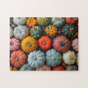 Kleurrijke pompoenen kalebassen en squash legpuzzel