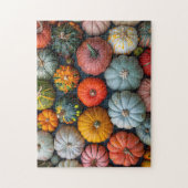 Kleurrijke pompoenen kalebassen en squash legpuzzel (Verticaal)