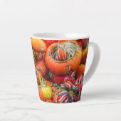 Kleurrijke pompoenen latte mok (Rechterhoek)