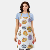 Kleurrijke pompoenen met patronen schort (Gedragen)