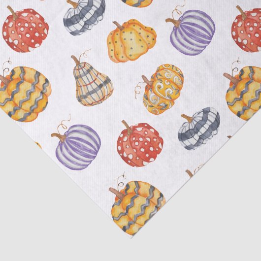 Kleurrijke pompoenen met patronen tissuepapier (Detail)