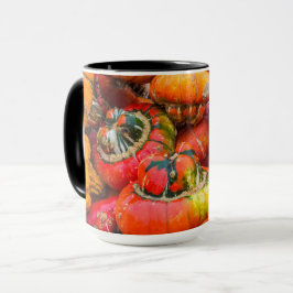 Kleurrijke pompoenen mok