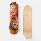 Kleurrijke pompoenen persoonlijk skateboard (Voorkant)