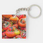 Kleurrijke pompoenen sleutelhanger (Achterkant)