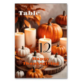 Kleurrijke pompoenen Thanksgiving Diner Kaart (Voorkant)