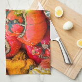 Kleurrijke pompoenen theedoek (Quarter Fold)