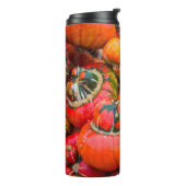 Kleurrijke pompoenen thermosbeker (Gedraaid links)