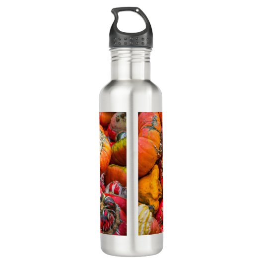 Kleurrijke pompoenen waterfles  (Achterkant)