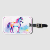 Kleurrijke Pony 2 Bagagelabel (Voorkant (horizontaal))