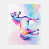 Kleurrijke Pony 2 Fleece Deken (Voorkant)