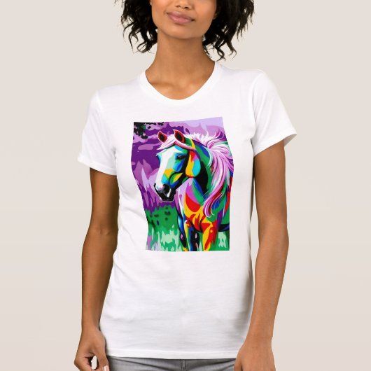 Kleurrijke Pony T-shirt (Voorkant)