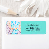 Kleurrijke pooienverlichting Retouradreslabels Etiket (Insitu)