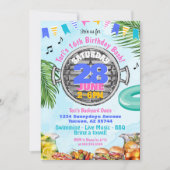 Kleurrijke Pool BBQ Verjaardagsfeestuitnodiging Kaart (Voorkant)