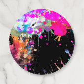 Kleurrijke Pool Party verjaardag, elke leeftijd, d Bedankjes Labels (Achterkant)