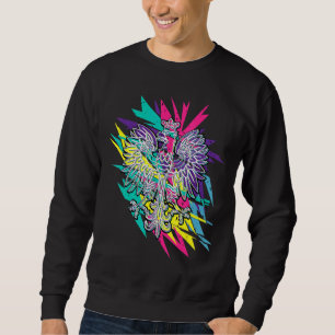 Kleurrijke Poolse Eagle Moderne Poolse Crest Multi Trui