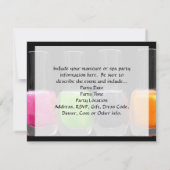 Kleurrijke Poolse flessen, Nail Salon Mestpartij Kaart (Achterkant)