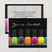 Kleurrijke Poolse flessen, Nail Salon Mestpartij Kaart (Voorkant / Achterkant)