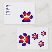 KLEURRIJKE POOT, wit Visitekaartje (Voorkant / Achterkant)