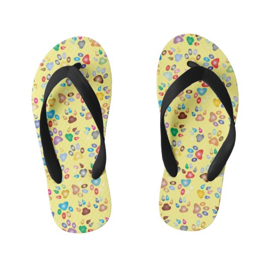 Kleurrijke Pootafdrukken Kinder Teenslippers (Voetbed)