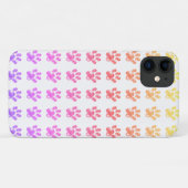 Kleurrijke pootafdrukken op wit Case-Mate iPhone case (Achterkant (horizontaal))