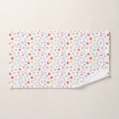 Kleurrijke Pootjes, Harten & Botten Doodle Bad Handdoek (Handdoek)